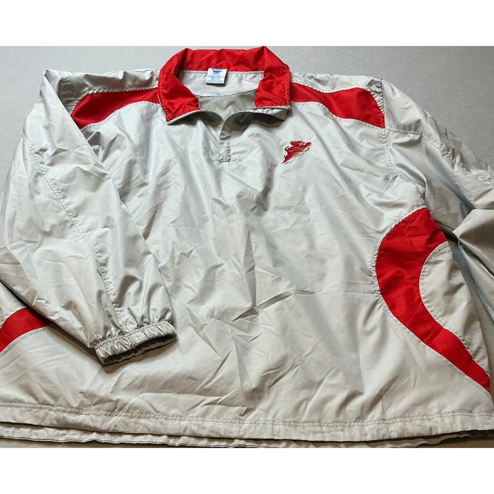NCAA Iowa‎ State Cyclones Windbreaker Quarter Zip Pullover XL Grey Red Athletic
